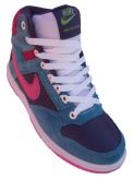 Tênis Nike SB Dunk Cano Alto Azul Rosa e Roxo