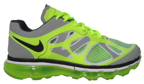 Tênis Nike Air Max+ 2012 Grafite e Verde Limão